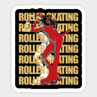 Roller skating Sticker